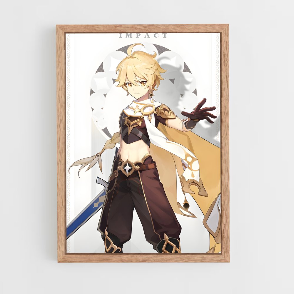 Poster Genshin traveler – affiche Genshin impact (vue 4)